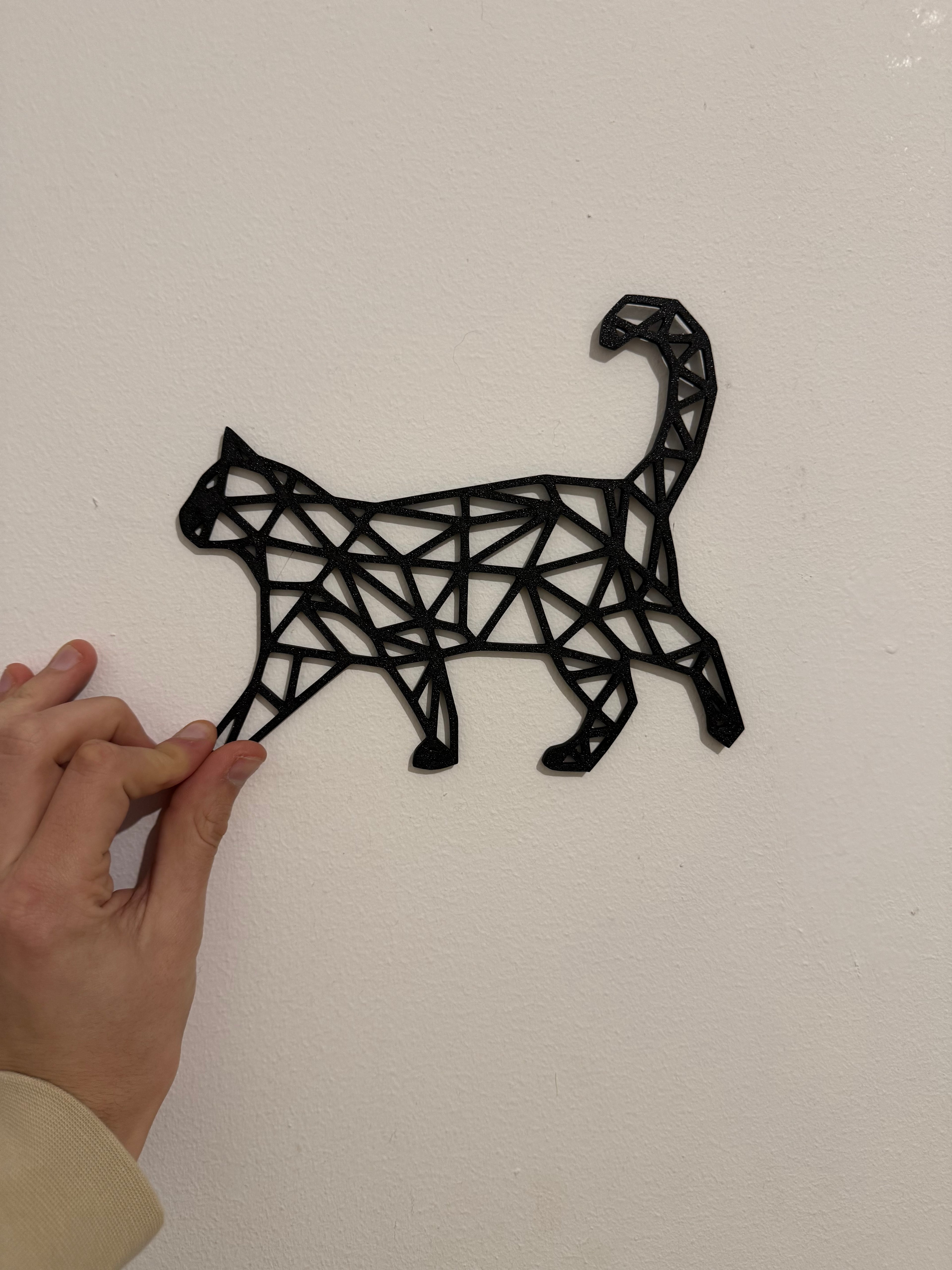 Gato Geométrico Decorativo – Arte de Parede Minimalista
